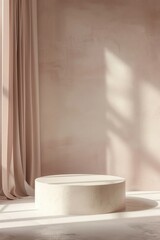 3d render, abstract background, minimal scene with geometrical forms, podium for product presentation