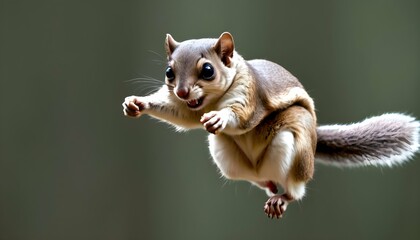 A Flying Squirrel With Its Claws Gripping A Nut Ti - obrazy, fototapety, plakaty