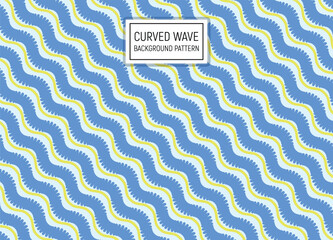 blue and yellow curved wave background pattern