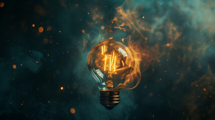 
Quick tips for smart creative. light bulb and idea, working Creativity, Creative for new innovation with energy and power, growth and success development.- - obrazy, fototapety, plakaty