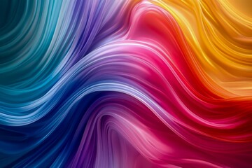 Vibrant Abstract Colorful Waves Background - Multicolored Swirls and Twisted Rainbow Textures for Creative Design Use