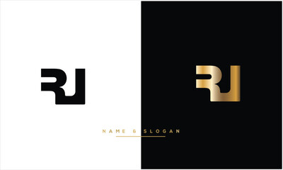 RU, UR, R, U, Abstract Letters Logo Monogram