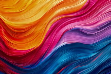Vibrant Abstract Waves Background with Colorful Swirls and Fluid Art Texture Design Perfect for...