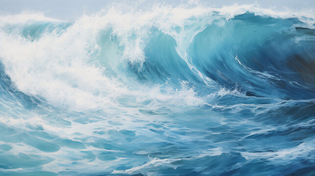 Dynamic Ocean Waves Illustration