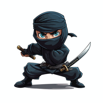 Ninja clipart clipart isolated on white background 