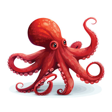 Octopus Clipart clipart isolated on white background