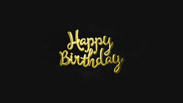 Golden Happy Birthday Title Animation Background