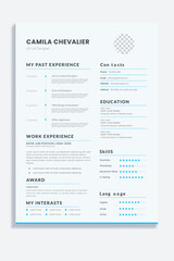 Creative resume template / CV, displaying your profile - Vector