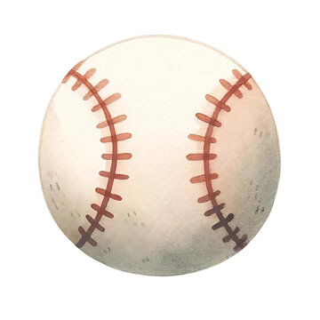 Old-Fashioned Hand-Painted Baseball
