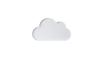 Fototapeta premium Cloud Computing Symbol on White Background