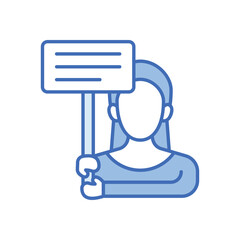 Dou tone Protest vetor icon