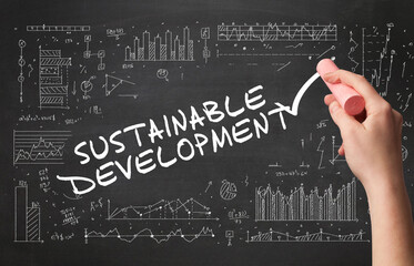 Hand drawing new business concept