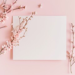 Obraz na płótnie Canvas Cherry blossom greeting card