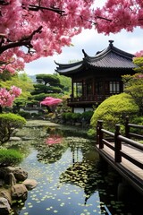 Beautiful garden in Japan, nature