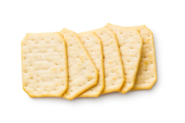 Crackers on White Background