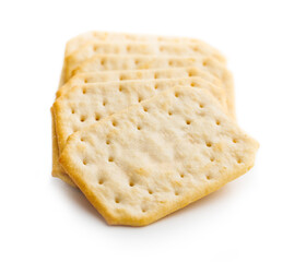 Crackers on White Background