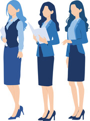 スーツを着た女性実業家のイラスト