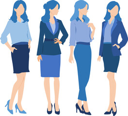 Fototapeta na wymiar スーツを着た女性実業家のイラスト