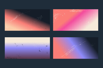 Obraz premium Gradient scratch effect design set