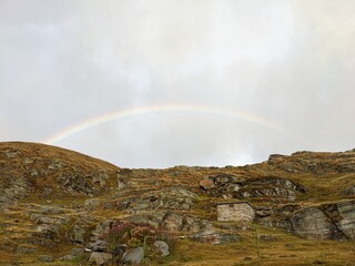 Rainbow in The Fog, Aosta Valley, Italy