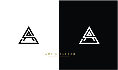 SA, AS, S, A Abstract letters Logo monogram