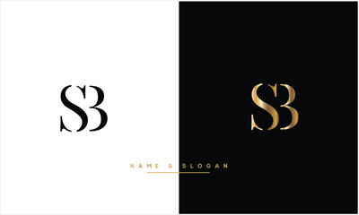 SB, BS, S, B, Abstract Letters Logo Monogram