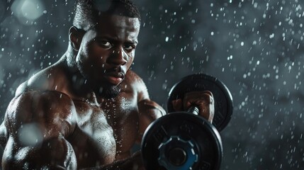 A portrait of a man lifting dumbbells, showcasing the importance of weight training.