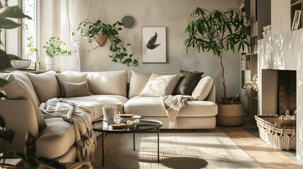 Stylish Minimalist Living Room with Scandinavian Design Elements