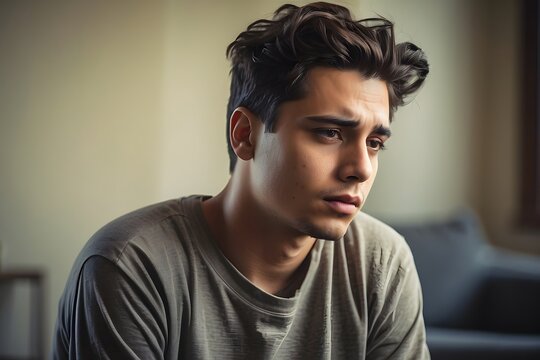 portrait of a man with mental health issues