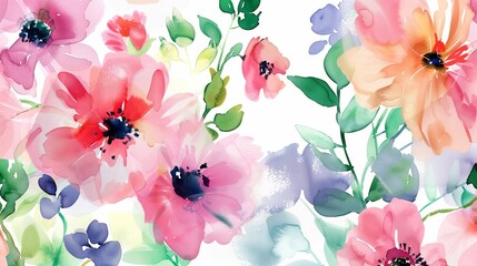 Flowers watercolor illustration,Mother's Day, wedding, birthday, Easter, Valentine's Day, Pastel colors, 
