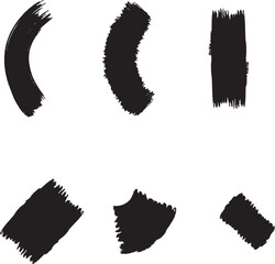 artistic hand drawn vector set brushes stain strokes V2