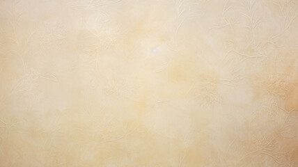 beige light brown background, warm abstract floral ornament on the wall surface copy space - obrazy, fototapety, plakaty