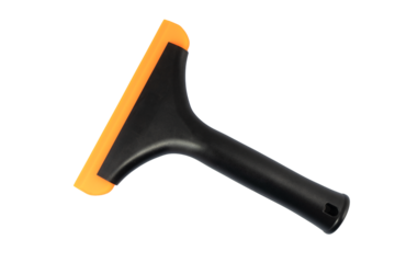 a rubber squeegee