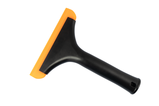 a rubber squeegee
