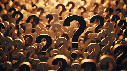 Question marks. Problems to solve concept., AI generated image, ai. AI generated image, ai