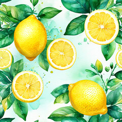 Beautiful background with lemons