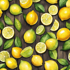 Beautiful background with lemons