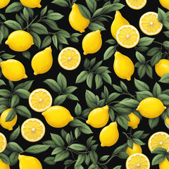 Beautiful background with lemons