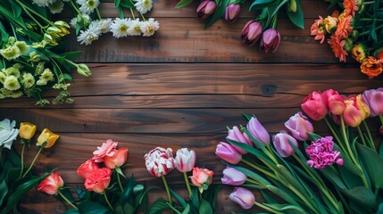 Fototapeta premium Blooming flowers to celebrate Mother's Day 