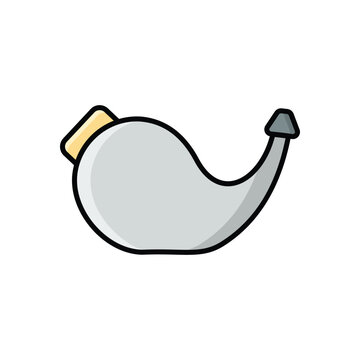 Color line Neti Pot vector icon