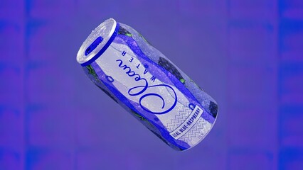 Blue Raspberry Can Model With Blue Background
( 3D Model , 3D Rendering , 3D Illustration )