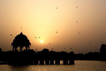 Sunrset at Gadsisar Sagar Lake