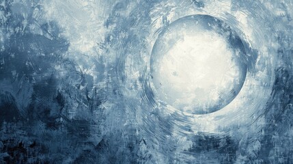 Blue grunge background with cool prints. White light spots on the wall - obrazy, fototapety, plakaty