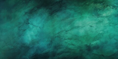 Fototapeta premium Abstract green textured wall with a rough surface. The image resembles streaks, paint. A combination of aquamarine and dark blue tones. Background or backdrop for advertising, website, postcards