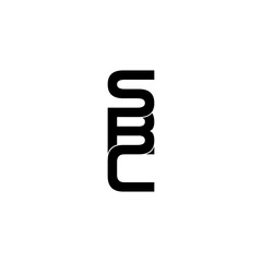 sbc typography letter monogram logo design