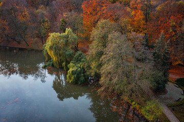 Beautiful autumn in the park of Gdansk Orunia. Poland - 762237867