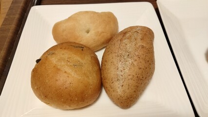 3 types of bread, Japanese cuisine