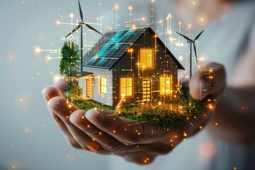 Sustainability at the Forefront of Mansion Design: Innovative Approaches to Eco Friendly Living and Smart Technology Integration - obrazy, fototapety, plakaty