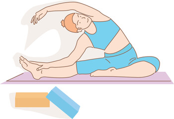 woman girl doing yoga