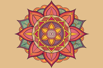 yoga mandala  vector illustration 